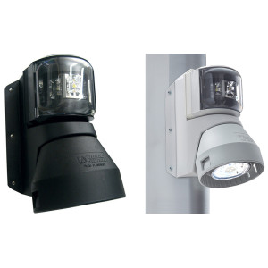 Led Navigation Light kombinerat Aquasignal S43 projektor svart hölje